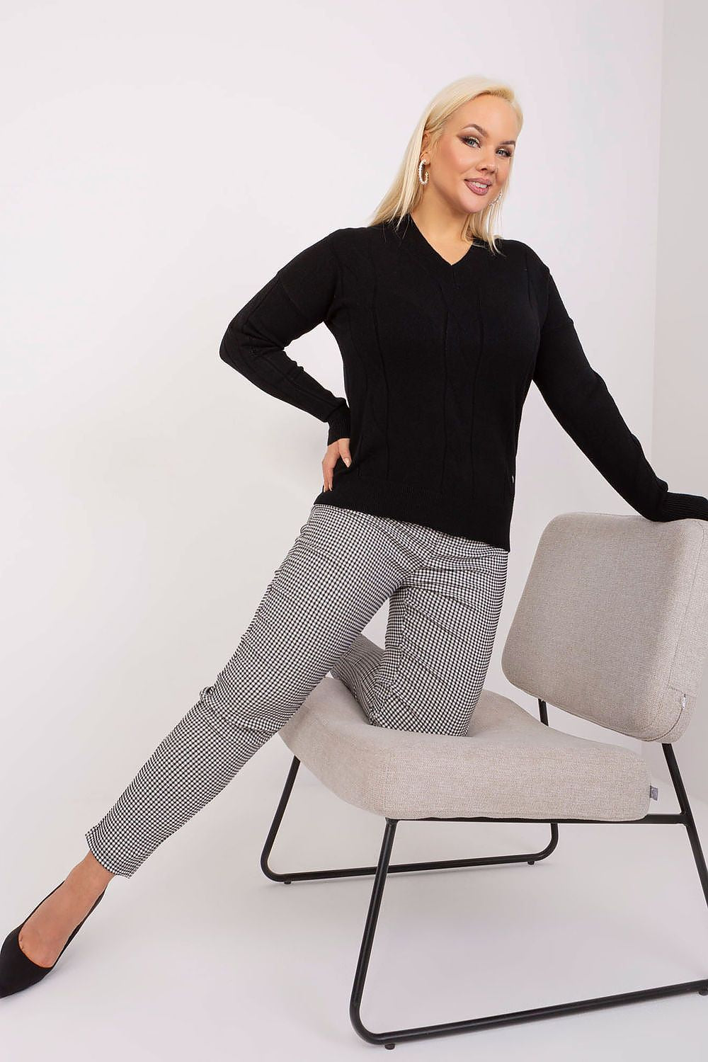  Chandail plus size model 190057 Factory Price 