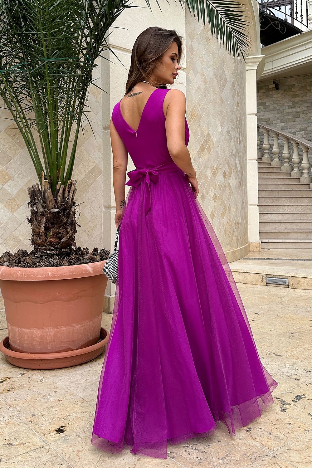  Robe longue model 192639 Bicotone 