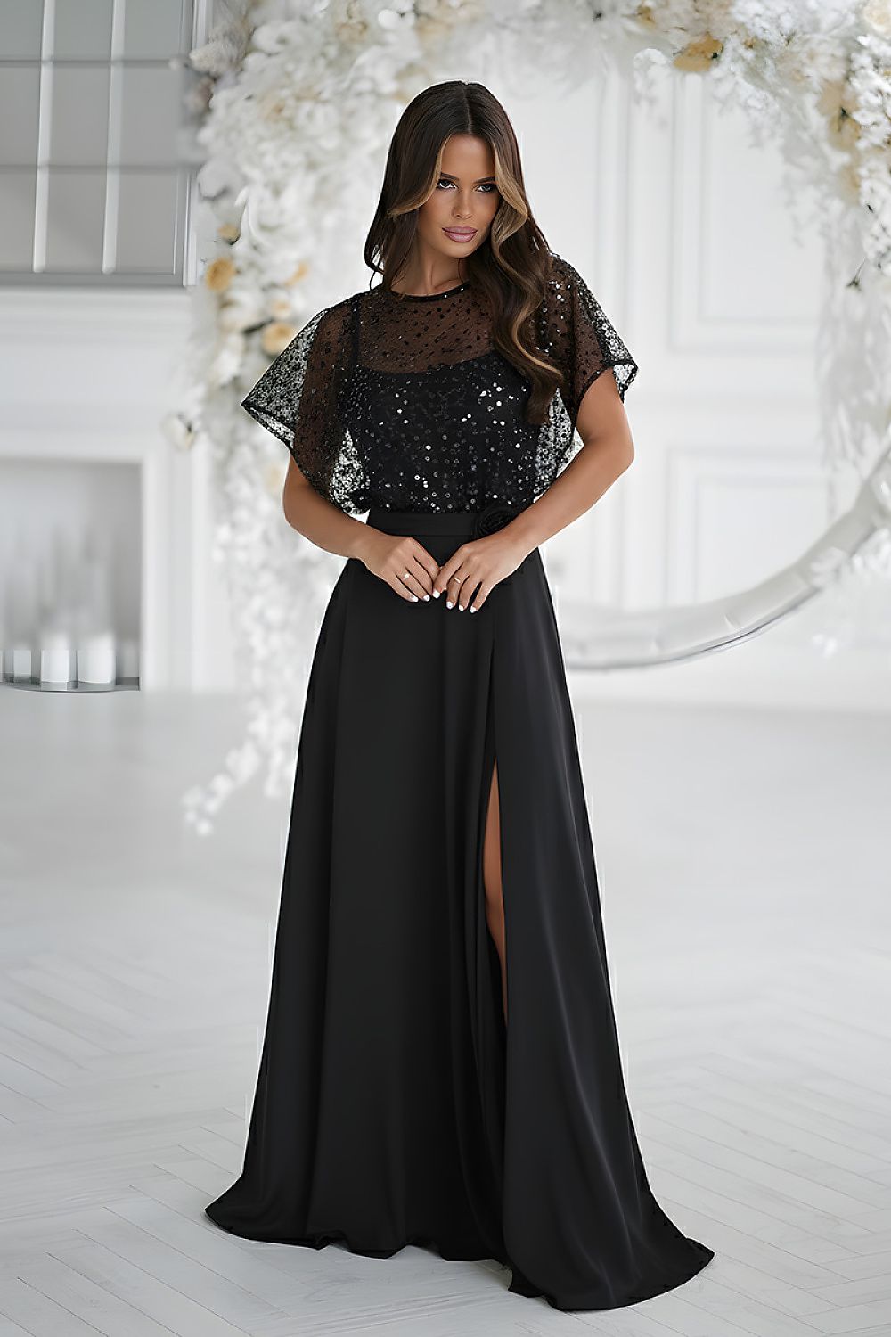  Robe longue model 219685 Bicotone 