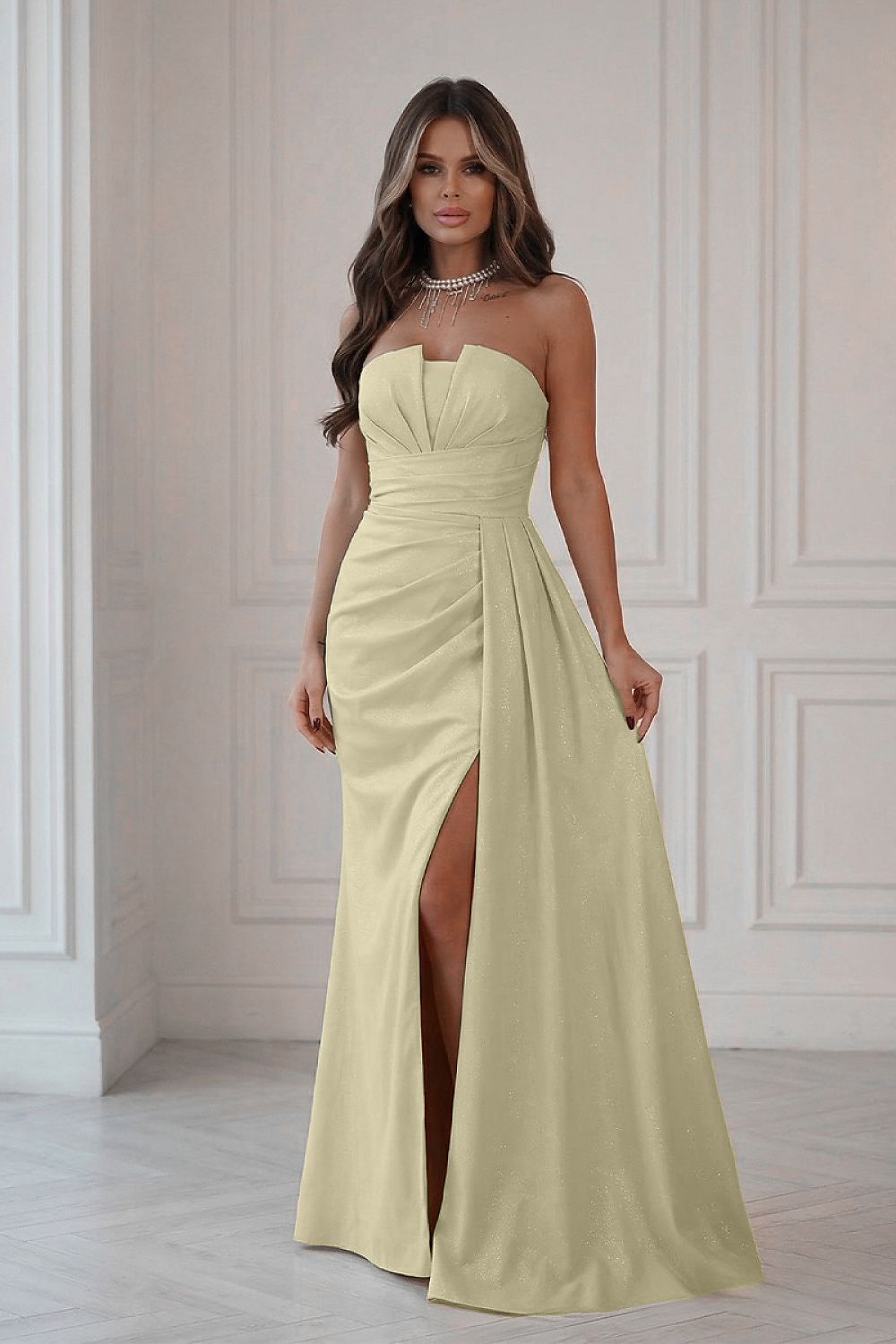  Robe longue model 224636 Bicotone 