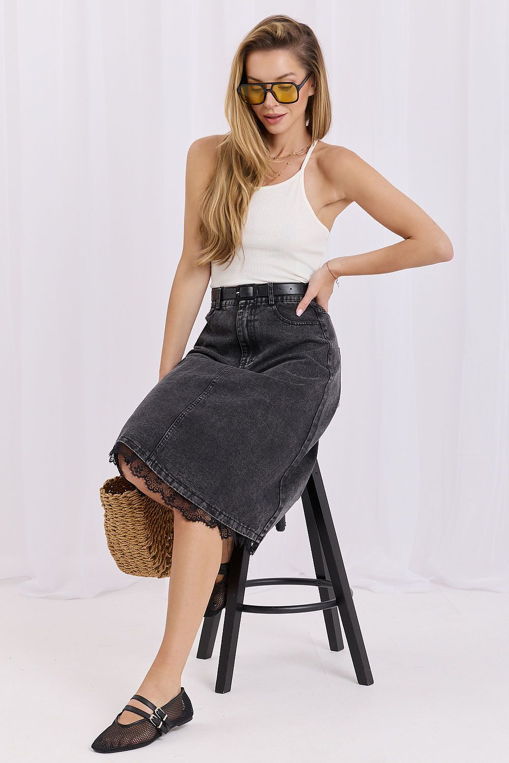  jupe en jean model 228023 Factory Price 
