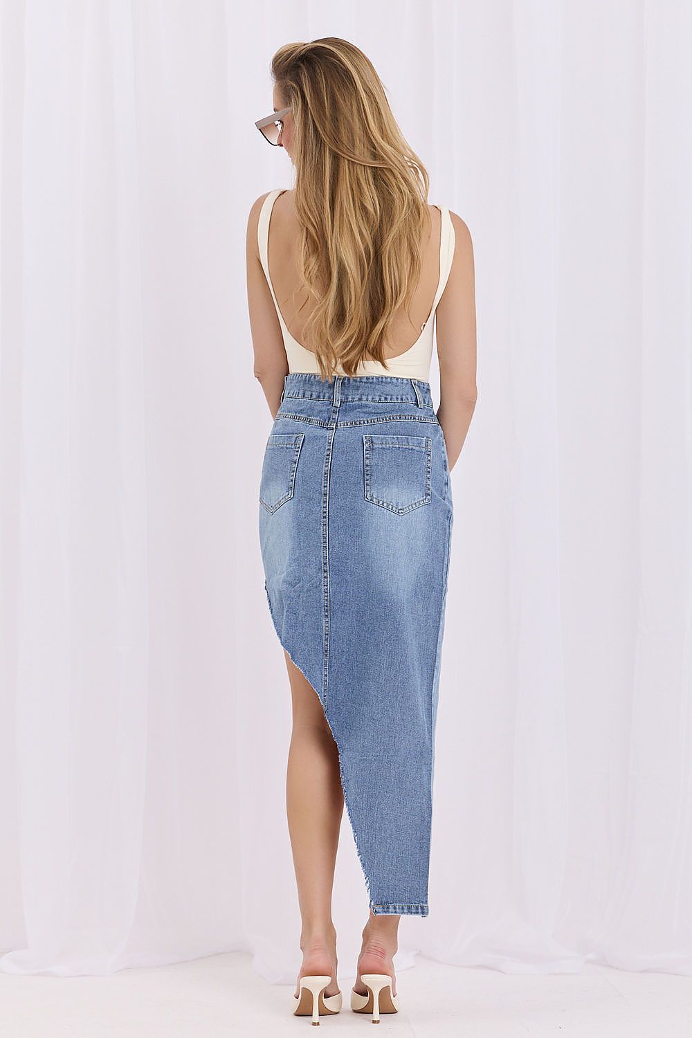  jupe en jean model 228026 Factory Price 