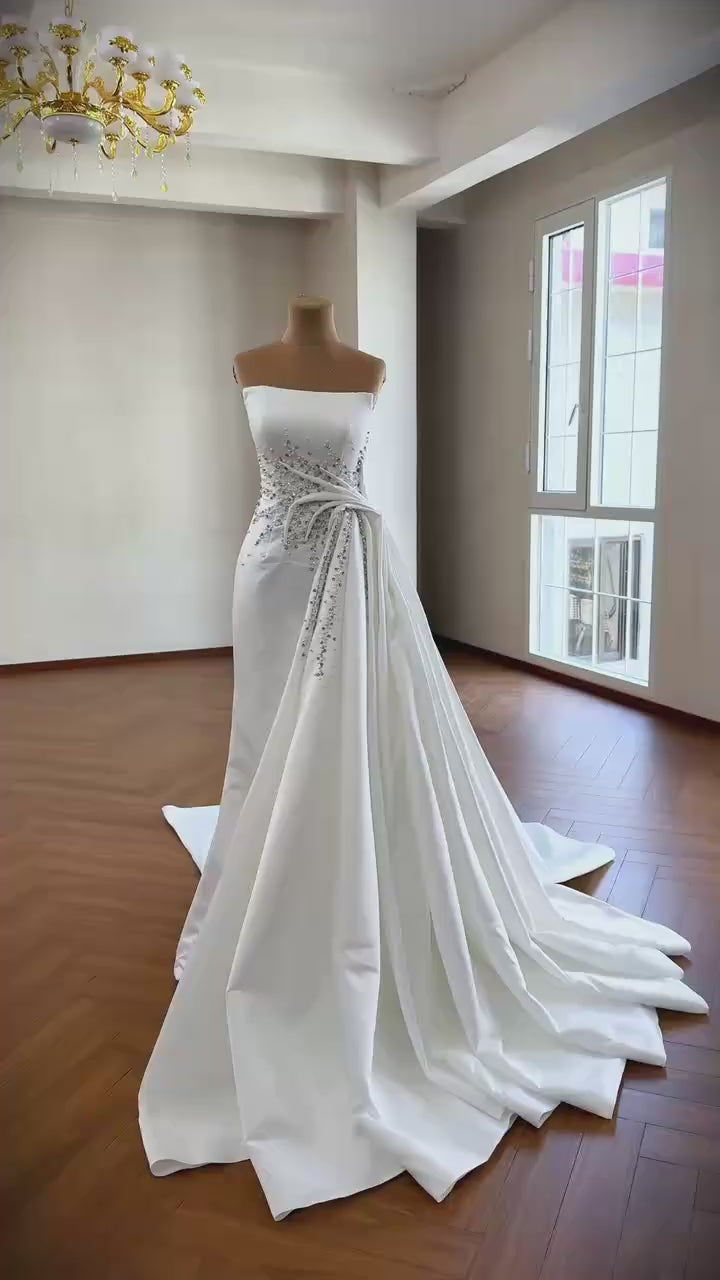 Robe de mariée satin