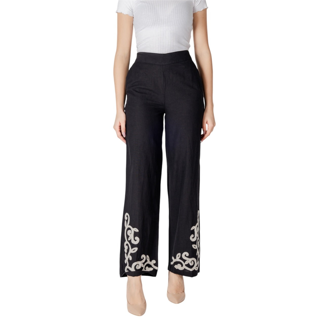Vila Clothes Femme Pantalons